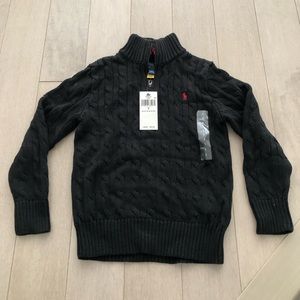 NWT Kids’ Polo Ralph Lauren Cable Knit Quarter Zip Sweater (Size 7)